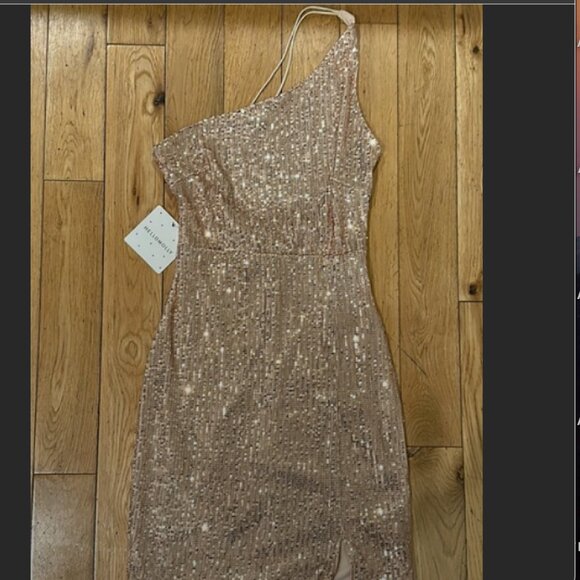 NWT hello molly shiny one shoulder mini dress - Picture 4 of 4